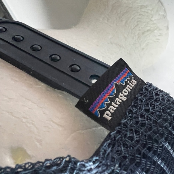 Patagonia Trucker Hat Dark Blue Mesh Snapback One Size - Picture 5 of 5